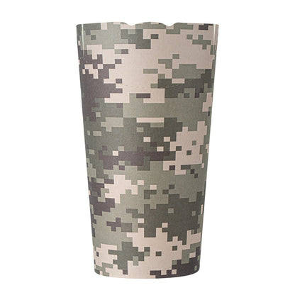 Bio Tek 20 oz Round Camouflage Paper To Go Fry Cup - 3 1/4" x 3 1/4" x 5" - 100 count box