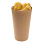 Bio Tek 20 oz Round Kraft Paper To Go Fry Cup - 3 1/4" x 3 1/4" x 5" - 100 count box