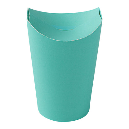 Bio Tek 20 oz Round Turquoise Paper To Go Fry Cup - 3 1/4" x 3 1/4" x 5" - 100 count box