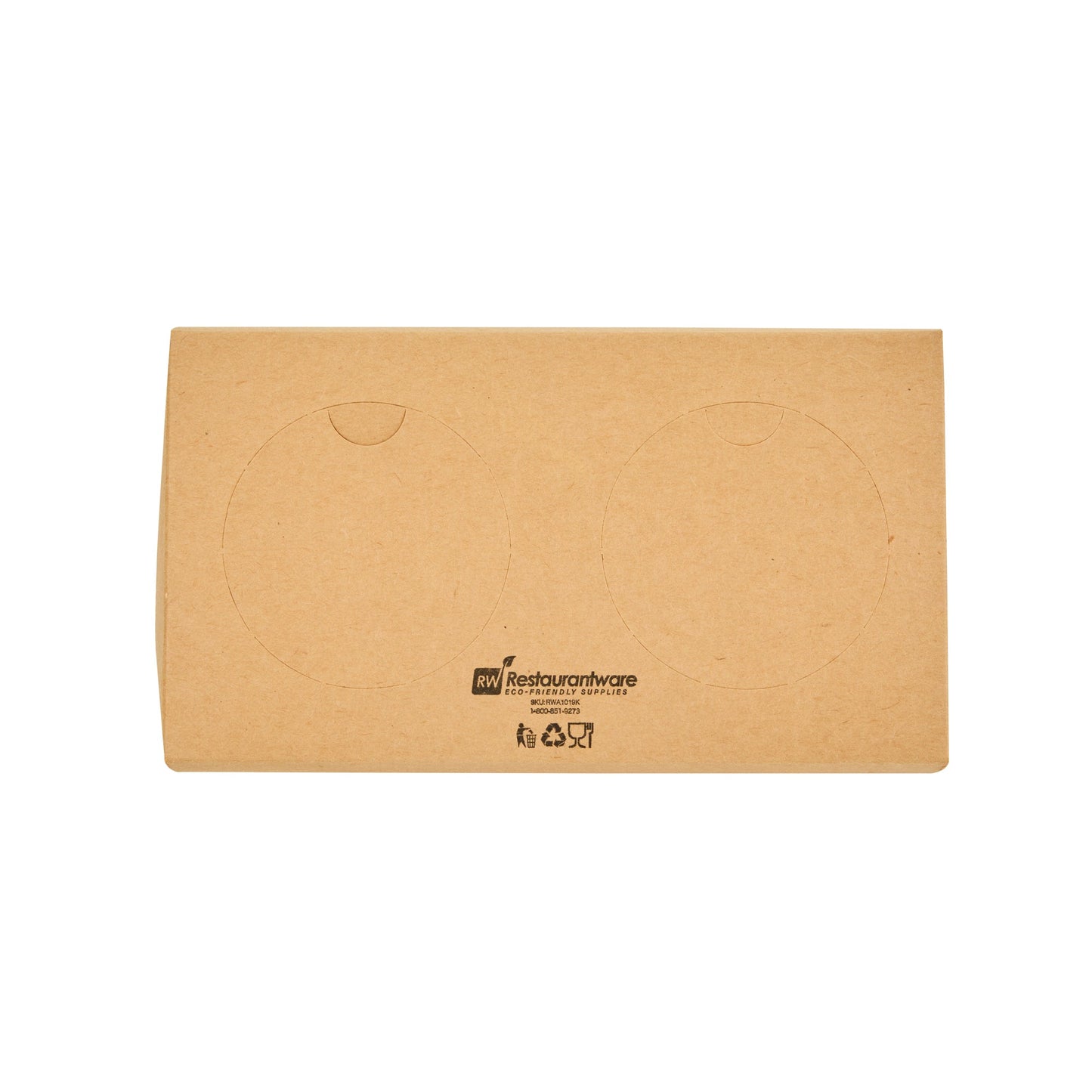 Bio Tek Kraft Paper To Go Lunch / Drink Carrier - with Handle - 8 3/4" x 4 1/4" x 8" - 100 count box