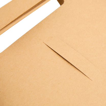 Bio Tek Kraft Paper To Go Lunch / Drink Carrier - with Handle - 8 3/4" x 4 1/4" x 8" - 100 count box