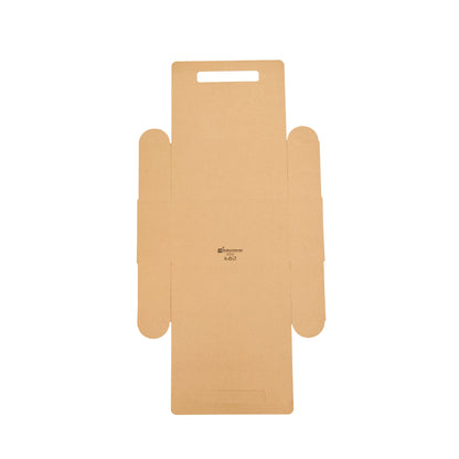 Bio Tek Kraft Paper To Go Lunch / Drink Carrier - with Handle - 8 3/4" x 4 1/4" x 8" - 100 count box