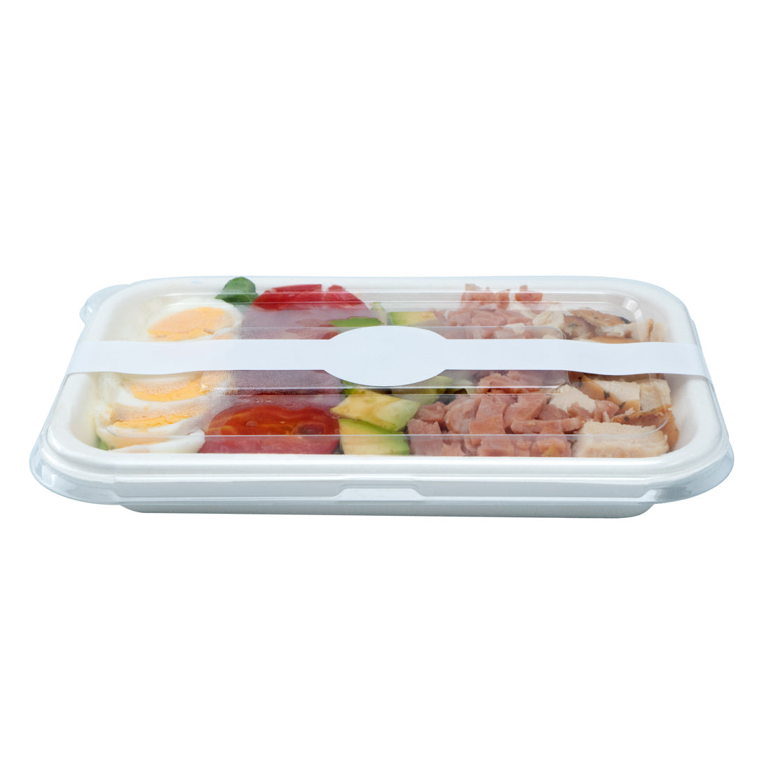 Chef 101 Round White Paper Packaging Band - Adhering - 12" - 100 count box
