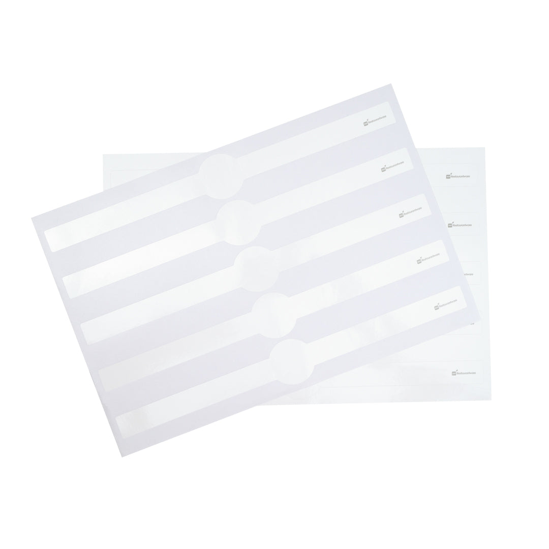 Chef 101 Round White Paper Packaging Band - Adhering - 12" - 100 count box