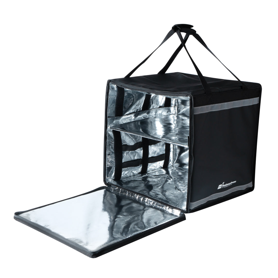Cater Tek Black Insulated Food Delivery / Catering Bag - with Removable Insert - 17 3/4" - 1 count box