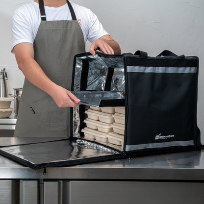 Cater Tek Black Insulated Food Delivery / Catering Bag - with Removable Insert - 17 3/4" - 1 count box