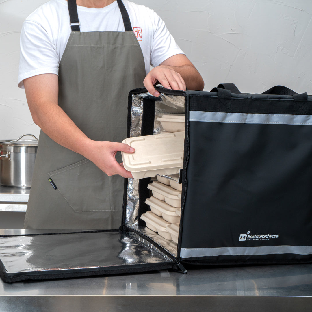 Cater Tek Black Insulated Food Delivery / Catering Bag - with Removable Insert - 17 3/4" - 1 count box