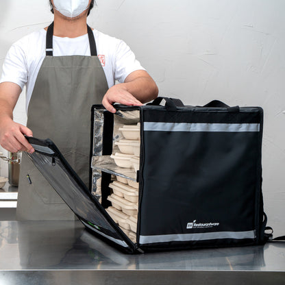 Cater Tek Black Insulated Food Delivery / Catering Bag - with Removable Insert - 17 3/4" - 1 count box