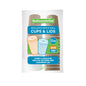 Restpresso 12 oz Kraft Paper Ripple Wall Coffee Cup - with White Lid - 3 1/2" x 3 1/2" x 5" - 200 count box