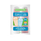 Restpresso 12 oz Light Pink Paper Ripple Wall Coffee Cup - with White Lid - 3 1/2" x 3 1/2" x 5" - 200 count box