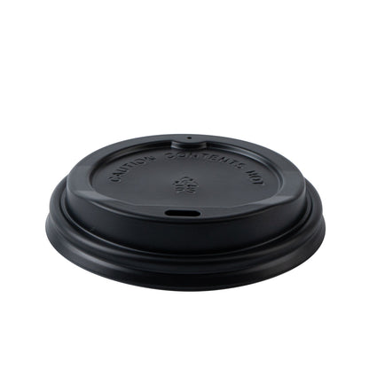 Restpresso 16 oz Gray Paper Ripple Wall Coffee Cup - with Black Lid - 3 1/2" x 3 1/2" x 6 1/4" - 20 count box