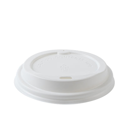Restpresso 16 oz White Paper Ripple Wall Coffee Cup - with White Lid - 3 1/2" x 3 1/2" x 6 1/4" - 20 count box