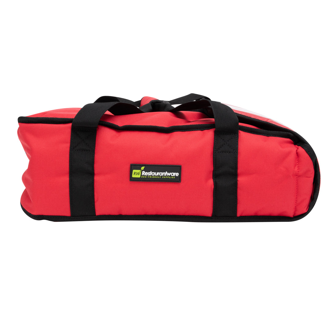 Delivery Tek Red Pizza Bag - Holds 2-16" or 3-14", Insulated - 16 1/2" x 18" x 6 1/2" - 1 count box