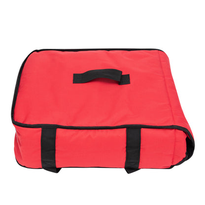 Delivery Tek Red Pizza Bag - Holds 2-16" or 3-14", Insulated - 16 1/2" x 18" x 6 1/2" - 1 count box