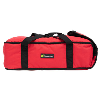 Delivery Tek Red Pizza Bag - Holds 2-20" or 3-18", Insulated - 20 3/4" x 21 3/4" x 6 1/2" - 1 count box