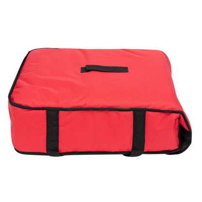 Delivery Tek Red Pizza Bag - Holds 2-20" or 3-18", Insulated - 20 3/4" x 21 3/4" x 6 1/2" - 1 count box