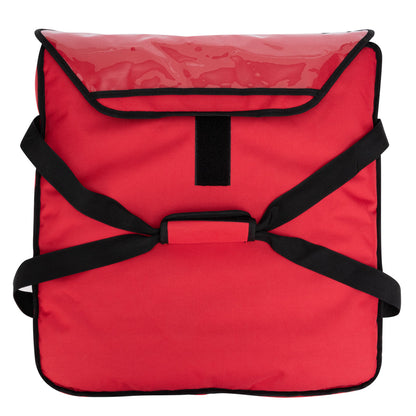 Delivery Tek Red Pizza Bag - Holds 2-20" or 3-18", Insulated - 20 3/4" x 21 3/4" x 6 1/2" - 1 count box
