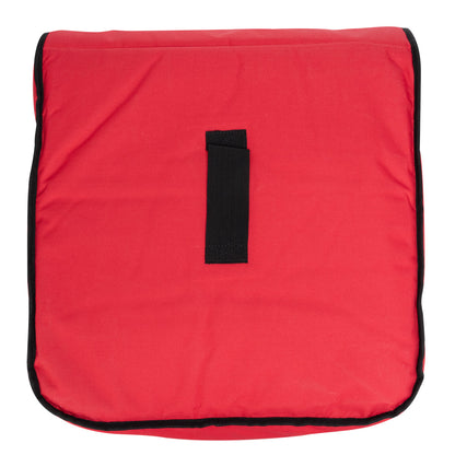 Delivery Tek Red Pizza Bag - Holds 5-18" or 6-16", Insulated - 19 1/2" x 19 1/2" x 12 1/2" - 1 count box