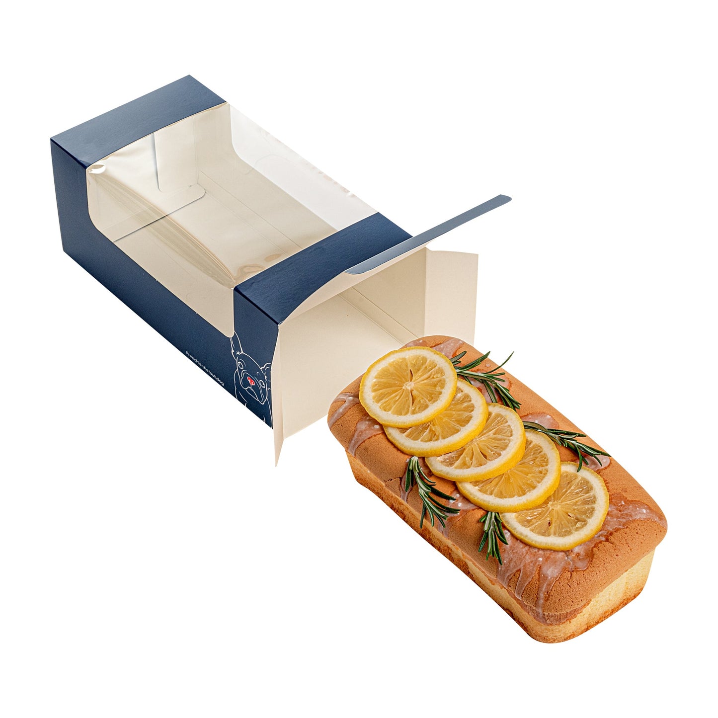 Pastry Tek Frenchie Paper Pastry / Cake Box - with Window - 9 3/4" x 4 3/4" x 4" - 100 count box
