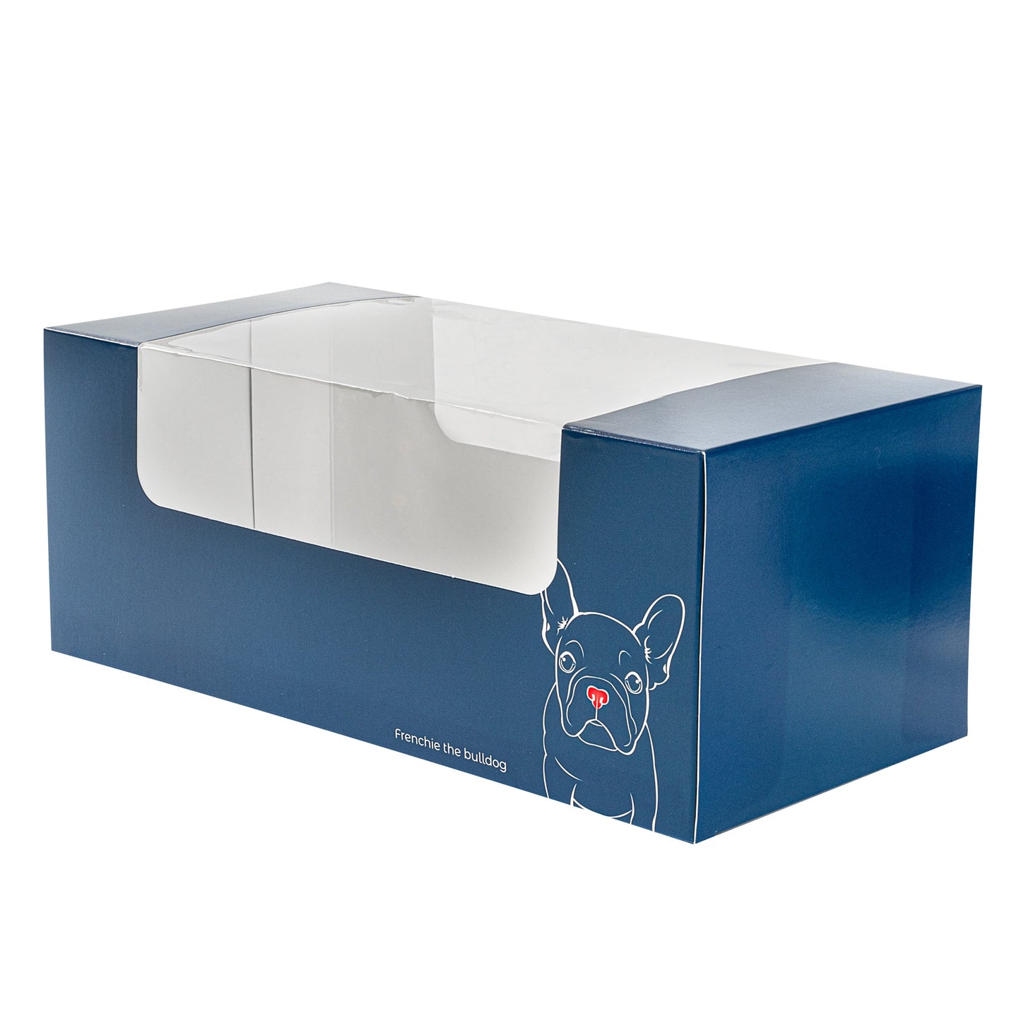 Pastry Tek Frenchie Paper Pastry / Cake Box - with Window - 9 3/4" x 4 3/4" x 4" - 100 count box