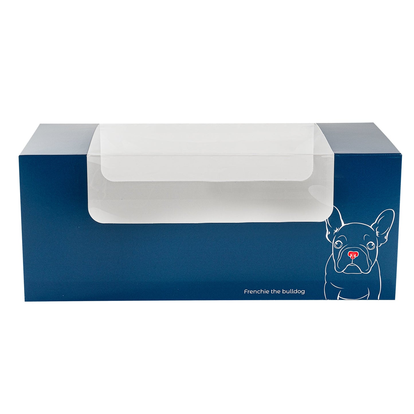 Pastry Tek Frenchie Paper Pastry / Cake Box - with Window - 9 3/4" x 4 3/4" x 4" - 100 count box