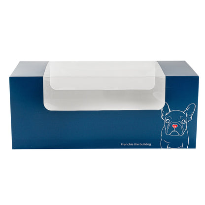 Pastry Tek Frenchie Paper Pastry / Cake Box - with Window - 9 3/4" x 4 3/4" x 4" - 100 count box