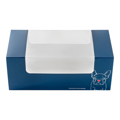 Pastry Tek Frenchie Paper Pastry / Cake Box - with Window - 9 3/4" x 4 3/4" x 4" - 100 count box