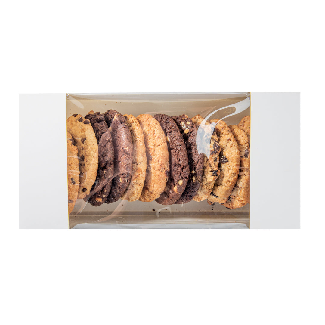 Pastry Tek White Paper Pastry / Cake Box - with Window - 9 3/4" x 4 3/4" x 4" - 100 count box