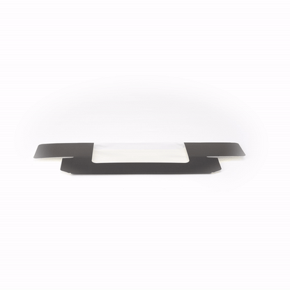 Pastry Tek Black Paper Pastry / Cake Box - with Window - 9 3/4" x 3 1/4" x 2 1/4" - 100 count box