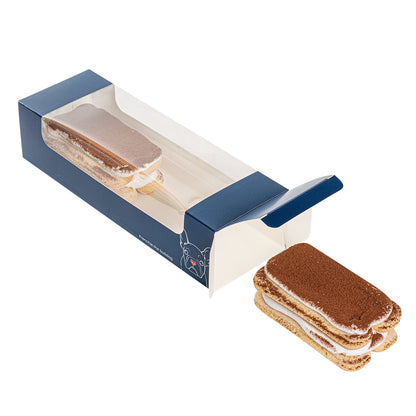 Pastry Tek Frenchie Paper Pastry / Cake Box - with Window - 9 3/4" x 3 1/4" x 2 1/4" - 100 count box