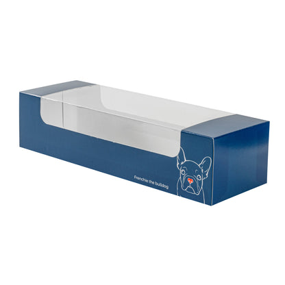 Pastry Tek Frenchie Paper Pastry / Cake Box - with Window - 9 3/4" x 3 1/4" x 2 1/4" - 100 count box