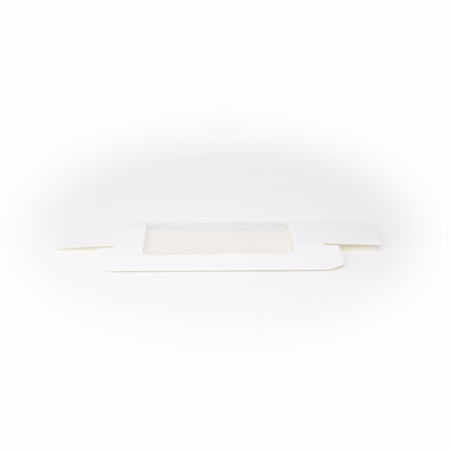 Pastry Tek White Paper Pastry / Cake Box - with Window - 9 3/4" x 3 1/4" x 2 1/4" - 100 count box