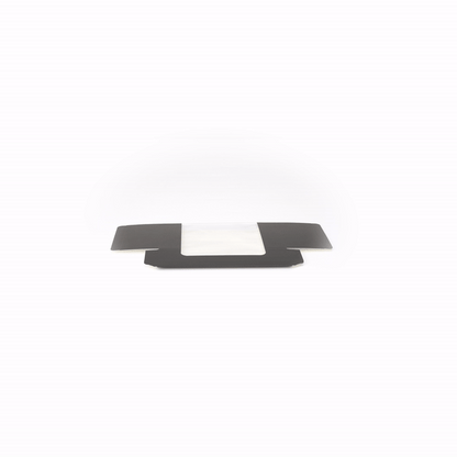 Pastry Tek Black Paper Pastry / Cake Box - with Window - 7 3/4" x 4 3/4" x 2 1/4" - 100 count box