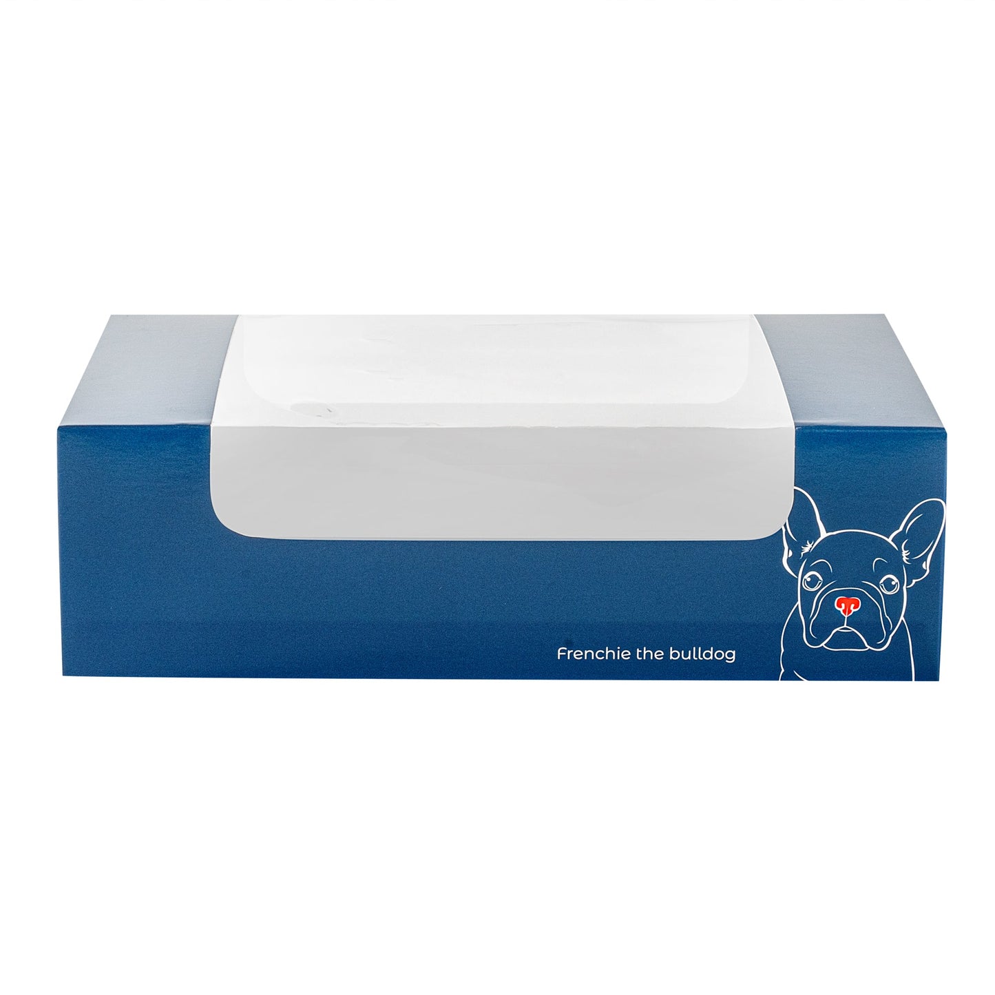 Pastry Tek Frenchie Paper Pastry / Cake Box - with Window - 7 3/4" x 4 3/4" x 2 1/4" - 100 count box
