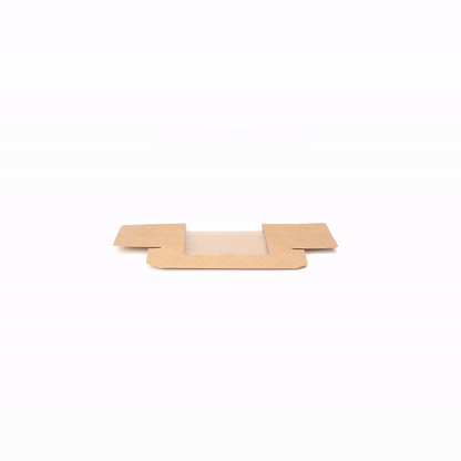 Pastry Tek Kraft Paper Pastry / Cake Box - with Window - 7 3/4" x 4 3/4" x 2 1/4" - 100 count box