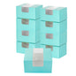 Pastry Tek Turquoise Paper Pastry / Cake Box - with Window - 7" x 6" x 4" - 100 count box