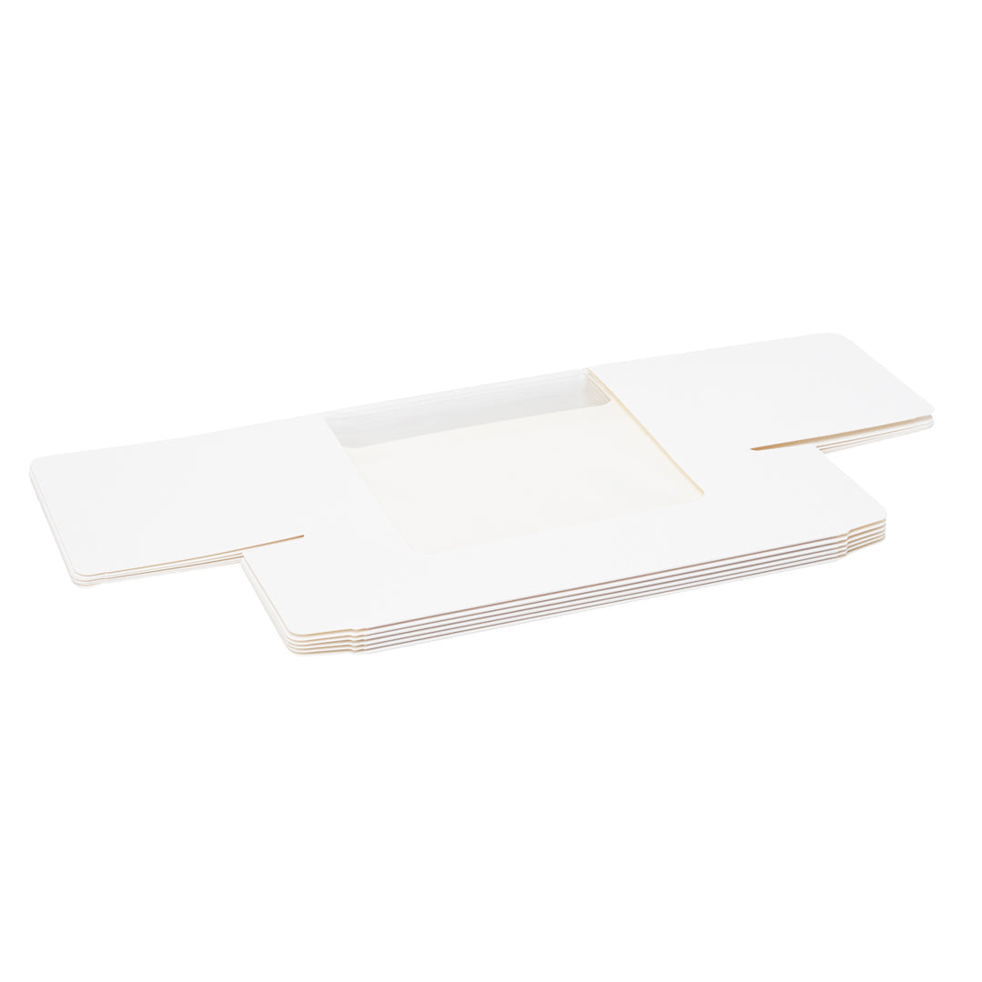 Pastry Tek White Paper Pastry / Cake Box - with Window - 7" x 6" x 4" - 100 count box