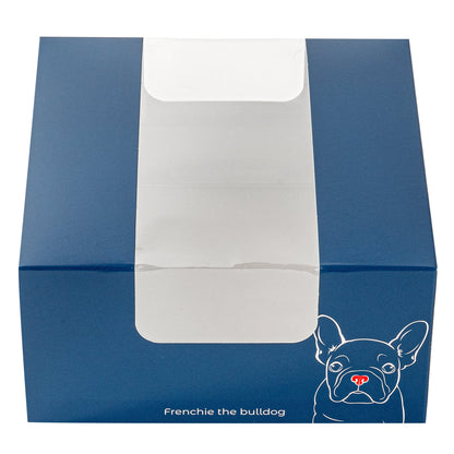 Pastry Tek Frenchie Paper Pastry / Cake Box - with Window - 6 1/4" x 6 1/4" x 3 1/4" - 100 count box