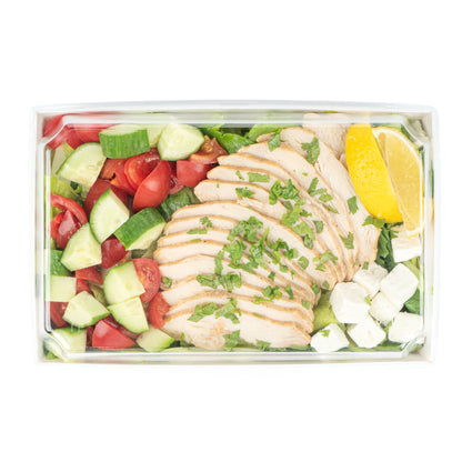 Matsuri Vision Rectangle White Paper Medium Sushi Tray - 8" x 5" x 1 1/2" - 100 count box