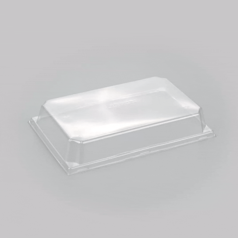 Matsuri Vision Clear Plastic Lid - Fits Medium Sushi Tray - 100 count box
