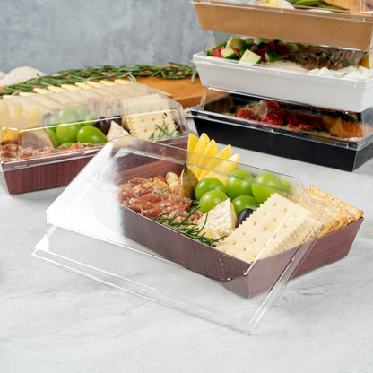 Matsuri Vision Clear Plastic Lid - Fits Medium Sushi Tray - 100 count box