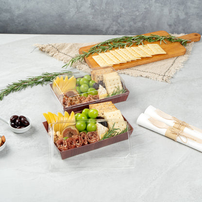 Matsuri Vision Clear Plastic Lid - Fits Medium Sushi Tray - 100 count box