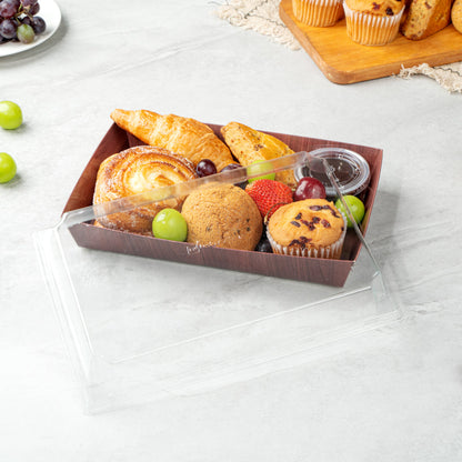Matsuri Vision Clear Plastic Lid - Fits Large Sushi Tray - 100 count box