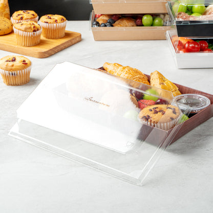 Matsuri Vision Clear Plastic Lid - Fits Large Sushi Tray - 100 count box