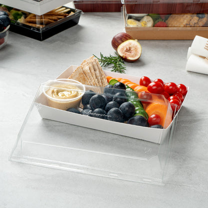 Matsuri Vision Clear Plastic Lid - Fits Large Sushi Tray - 100 count box