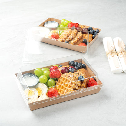Matsuri Vision Clear Plastic Lid - Fits Large Sushi Tray - 100 count box