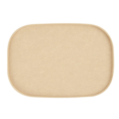 Bio Tek Oval Kraft Paper Lid - Fits Serving Container - 100 count box