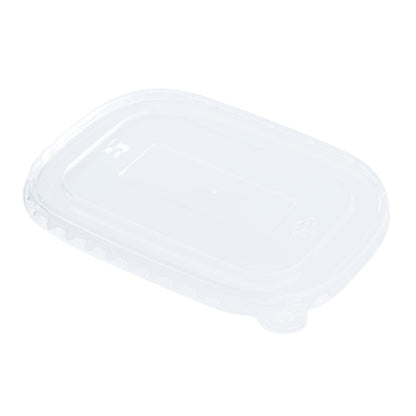 Bio Tek Oval Clear Plastic Lid - Fits Serving Container - 100 count box