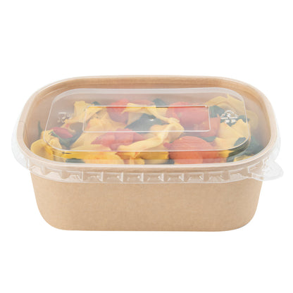 Bio Tek Oval Clear Plastic Lid - Fits Serving Container - 100 count box
