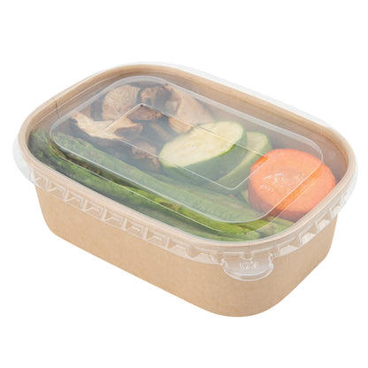 Bio Tek Oval Clear Plastic Lid - Fits Serving Container - 100 count box